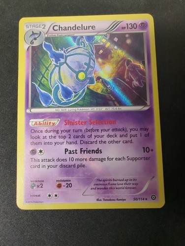 Chandelure 114 holo rare - chandelure,