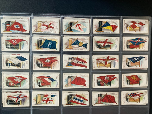 Cigarette cards flags - cards, &
