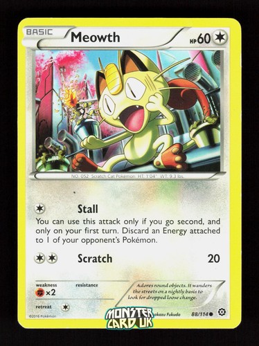 Pokemon meowth 114 - 88/114, lp