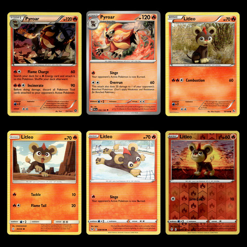 Lotto pyroar litleo - pyroar, xy