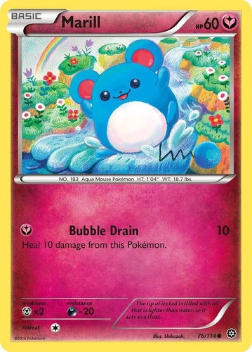 Marill 114 pokemon - 76/114, comune