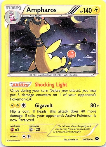 Ampharos 114 holo raro - 40/114,