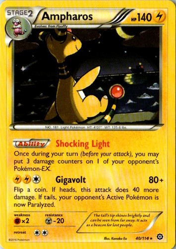 Ampharos holo rare steam - rare,