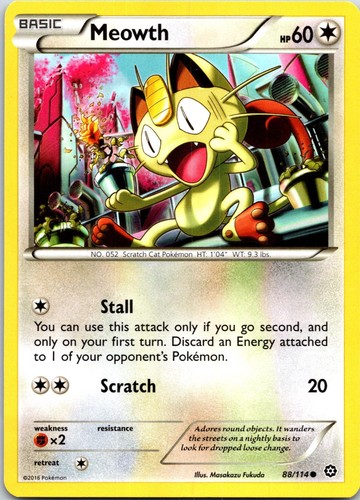 Meowth 114 common - 88/114, steam