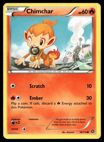 Chimchar 114 common steam - chimchar, 18/114